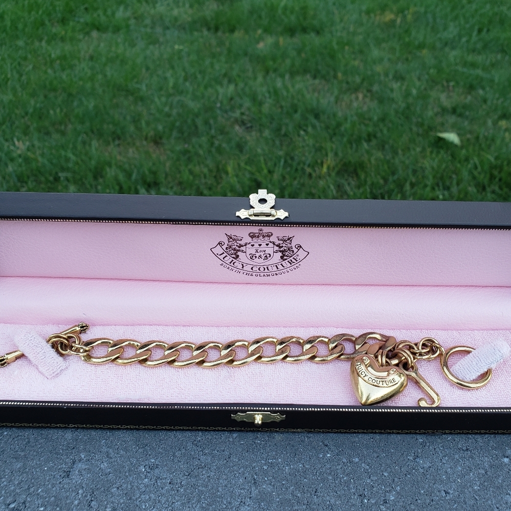 Juicy Couture 14K Gold Plated Charm Bracelet